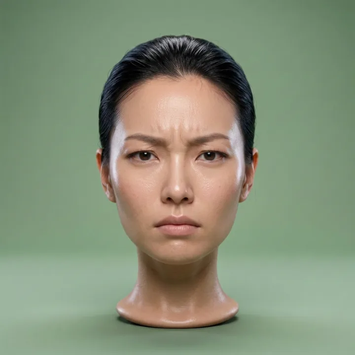 The same stranger: brows crossed