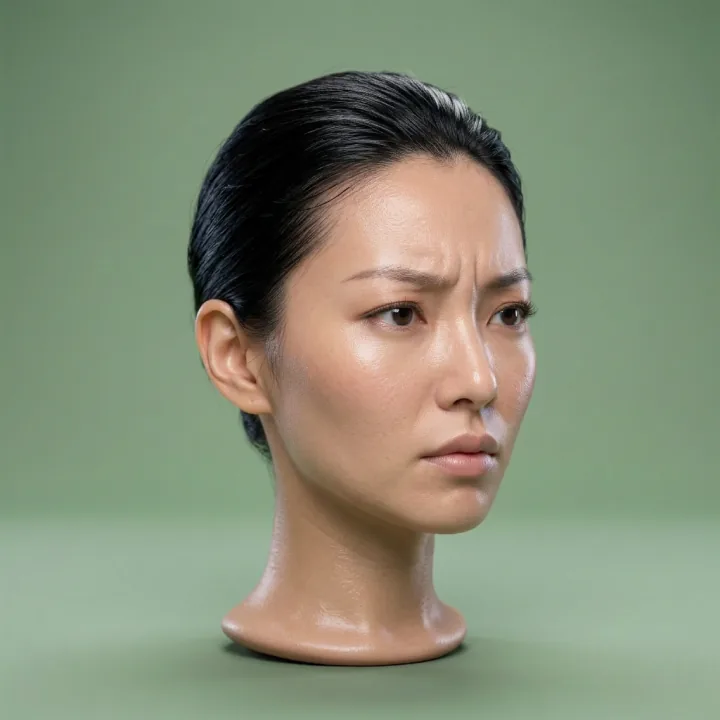 The same stranger: consternation, three-quarter right